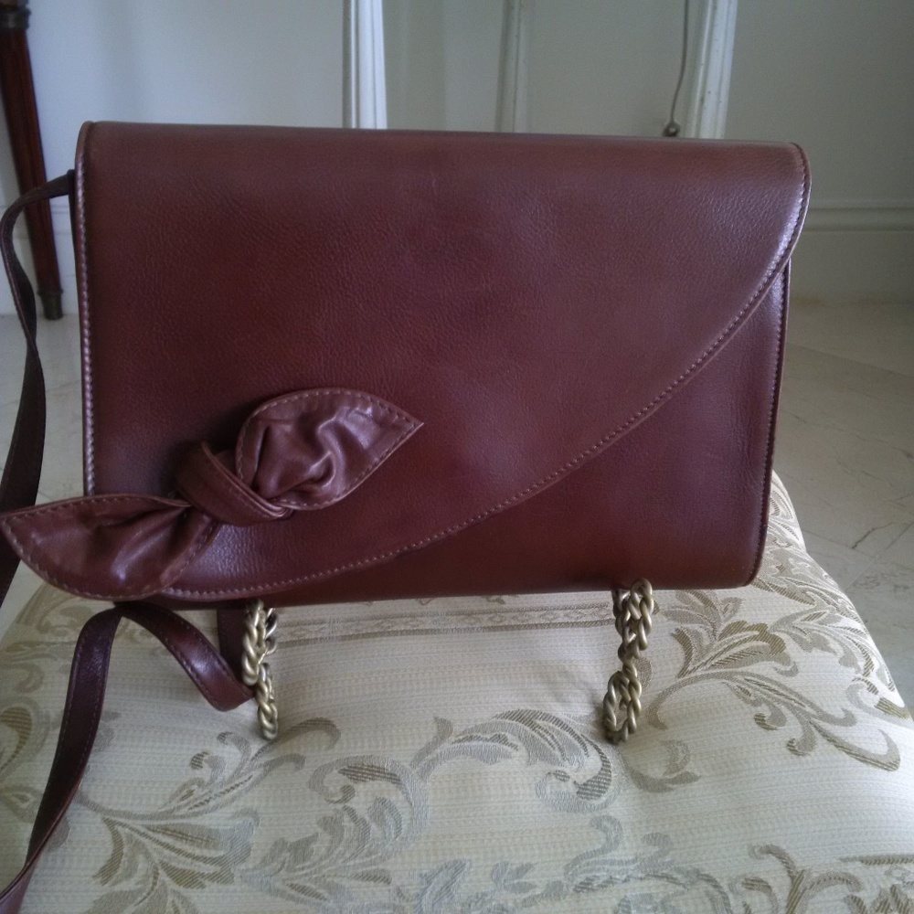 VALENTINO GARAVANI Brown Handbag with Bow Vintage